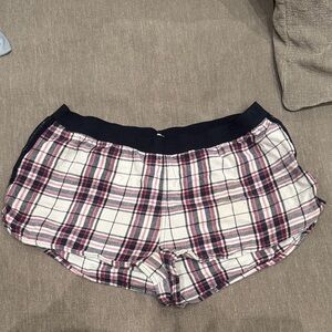 Garage Pink Plaid Sleep Shorts